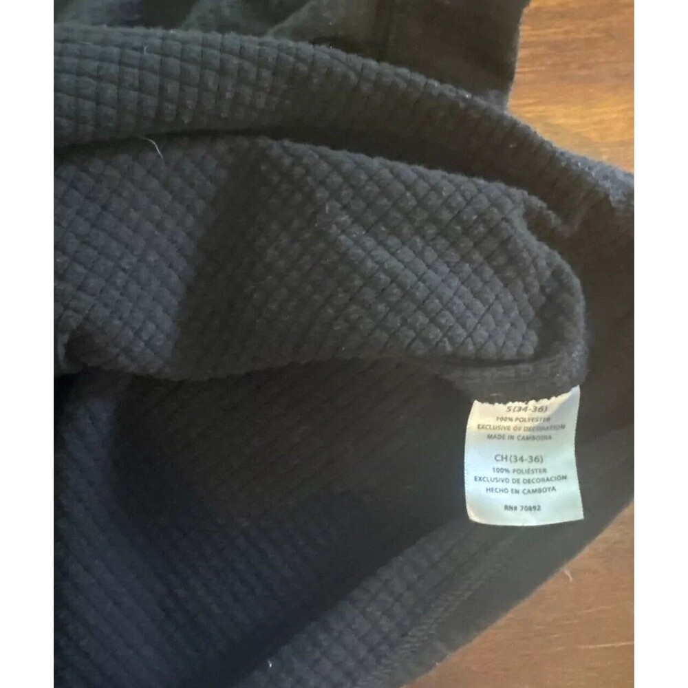 Hind Mens Solid Black Grid 1/4 Zip Pullover Small - Picture 4 of 8